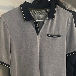 Ted Baker London Black and Gray Polo Shirt